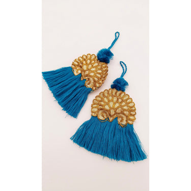 Hand Embroidered Gold Tassels, Gold Latkans, Indian Tassels